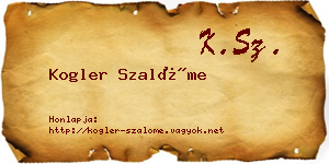 Kogler Szalóme névjegykártya